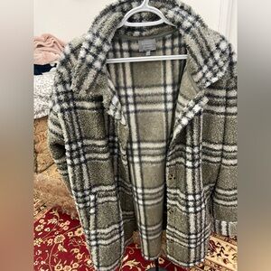 BJ’s Green Plaid Women’s Sherpa jacket